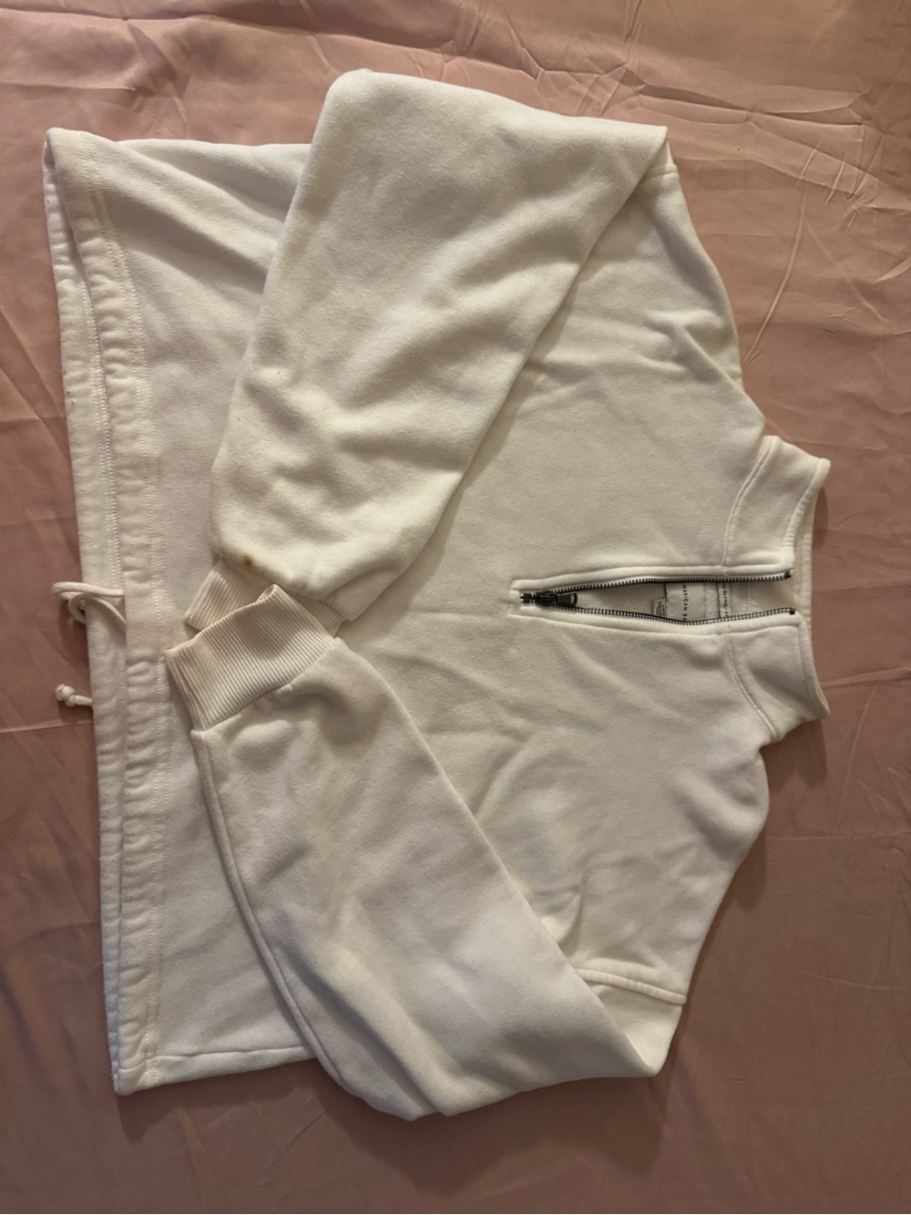 American Eagle Cream Cozy Fleece Pullover